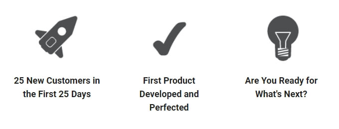 25 new customers in first 25 days