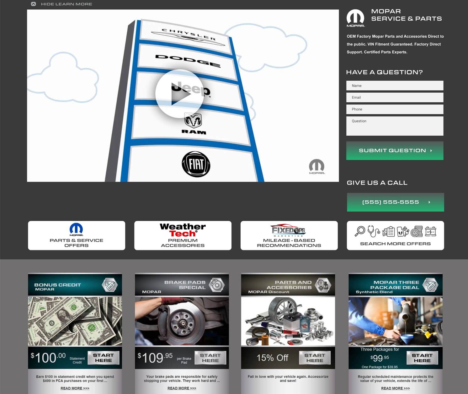 Mopar storefronts