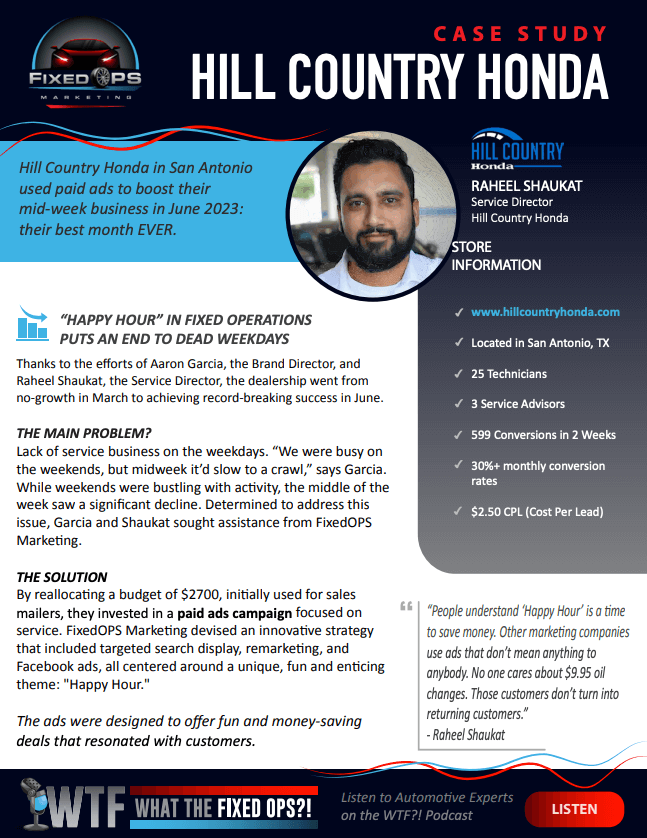 Hill Country Honda Dealer Case Study
