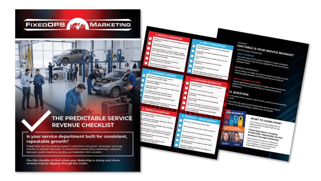 Download the Predictable Service Revenue Checklist