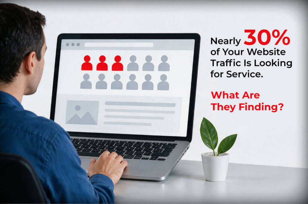 Nearly 30% of Your Website Traffic Is Looking for Service. What Are They Finding?